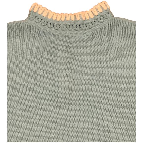 Vintage Turbo Orlon Colleen knitwear sweater vest blue & white trim size medium - Picture 3 of 12